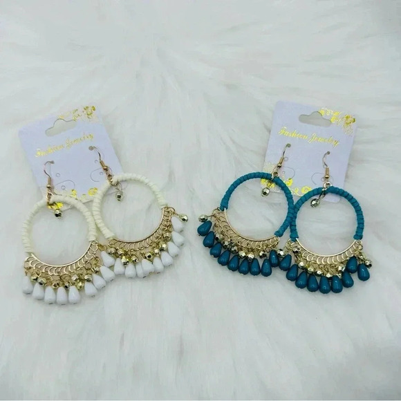 Weave Tassel Drop Earrings Duo - Picture 1 of 6